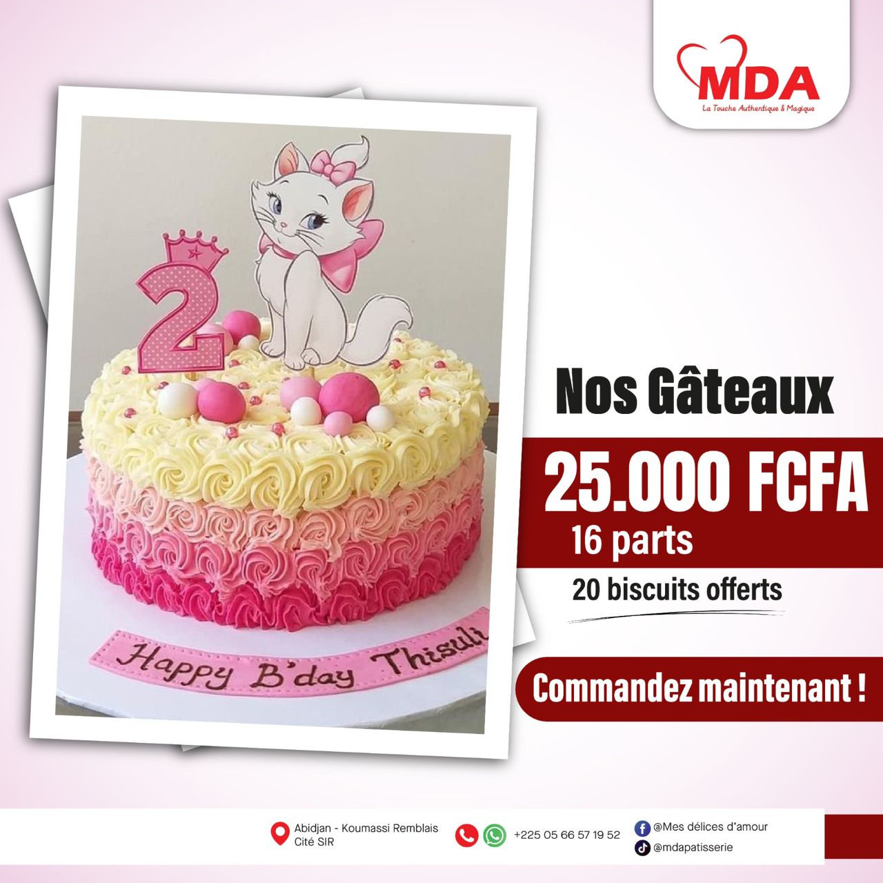 Gâteau Anniversaire 16 parts