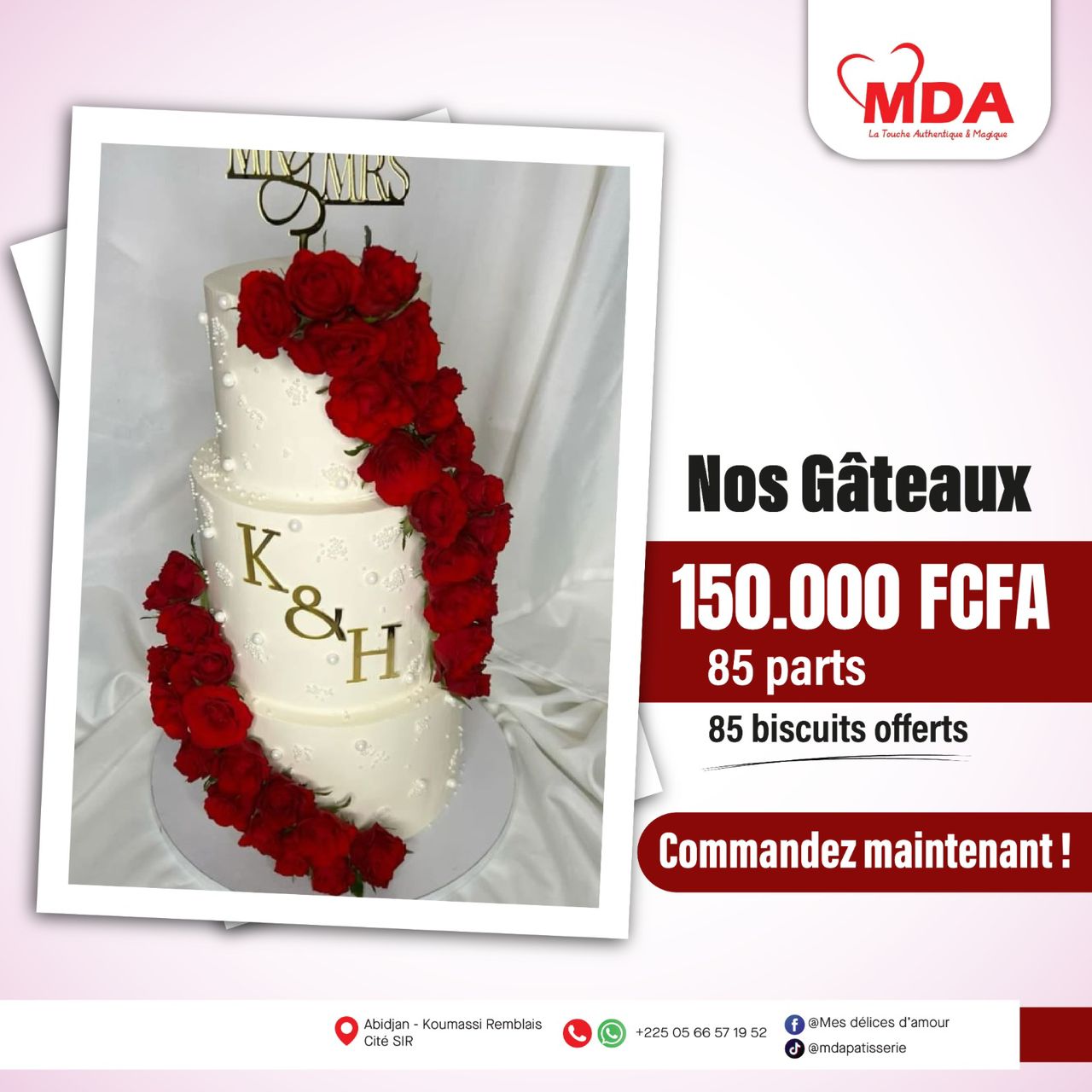 Gâteau Mariage Grand 85 parts